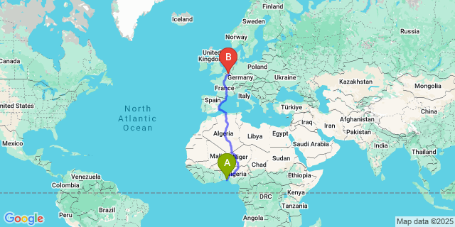 Map: Brussels Midi Train Station to Reves