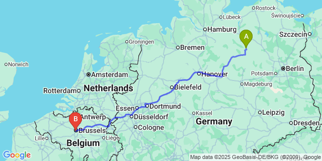 Map: Brussels Midi Train Station to Schilde